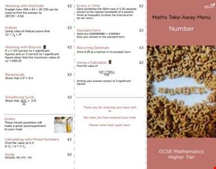 supporting image for Higher maths take-away menus