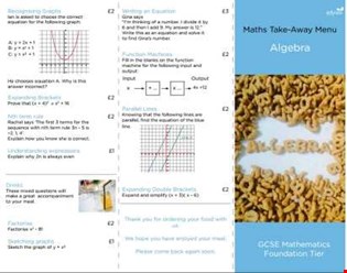 supporting image for Foundation maths take-away menus